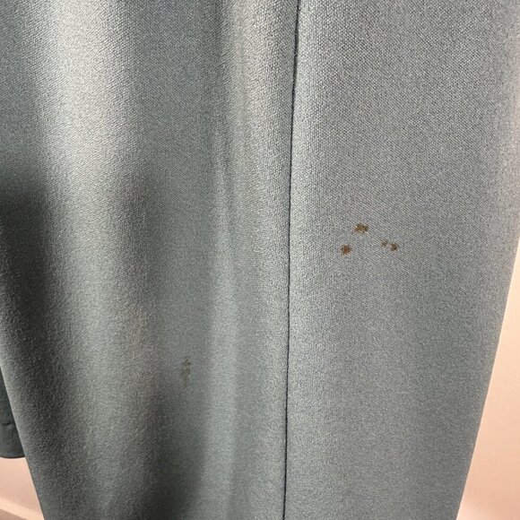 Vtg 80s David Warren Mock Neck Belted Waist Midi Dress Gray Sz 10 Long Sleeve - Picture 6 of 15